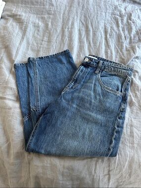 Mango Women's Cropped Wide-Leg Jeans